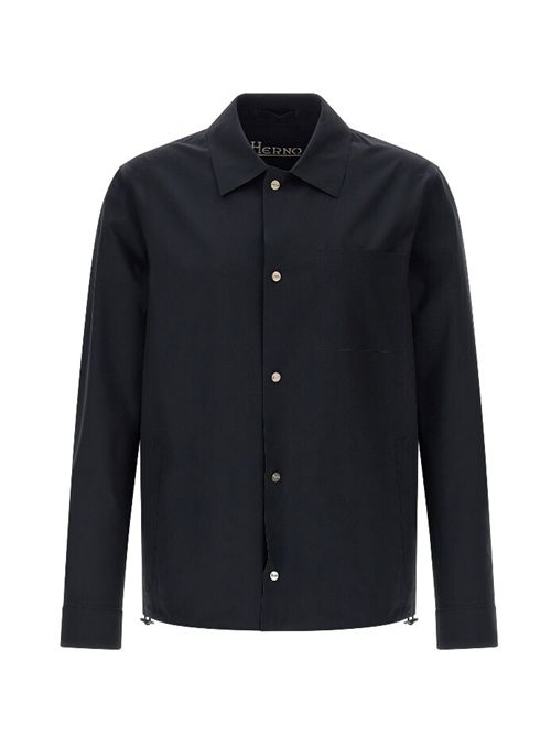 TECHNICAL FABRIC OVERSHIRT HERNO | GI000318U.12301SZ9294 BLU/GRIGIO